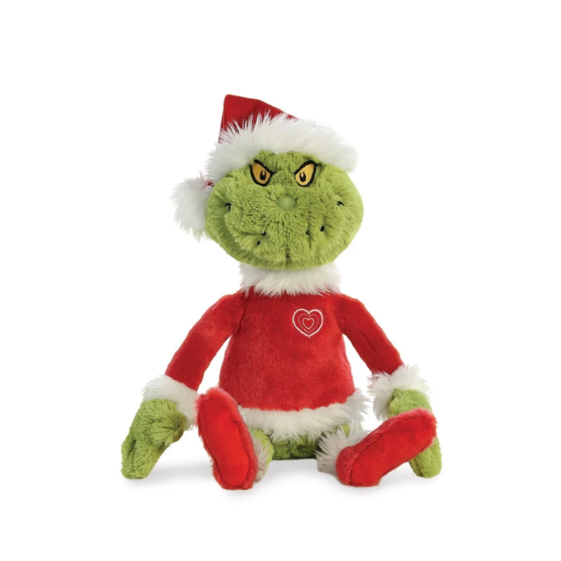 Grinch - Pliušinis Grinčas Kalėdų senelio kostiumu, 43 cm, ekologiškas