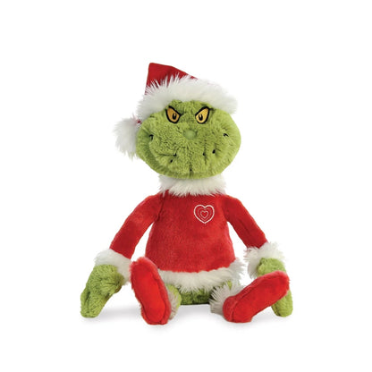 Grinch - Pliušinis Grinčas Kalėdų senelio kostiumu, 43 cm, ekologiškas