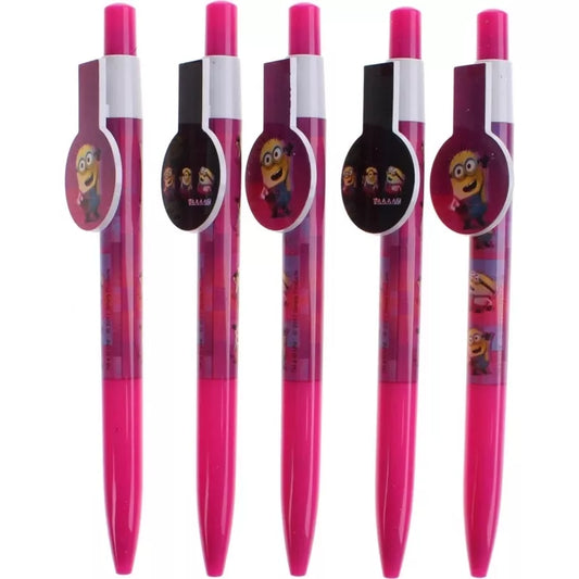 Pakabuko formos rašikliai „Minions“ 5 vnt.