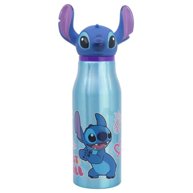 Disney "Stitch" – Aliumininis buteliukas su 3D dangteliu, 690 ml
