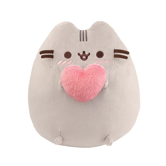 Pusheen - Pliušinis talismanas su širdimi 24 cm