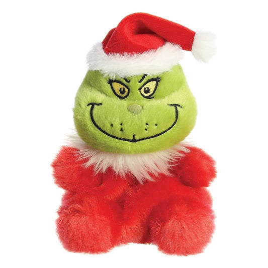 Grinch - Minkštas žaislas / minkštas sėdintis Grinchas Kalėdų Senelio kostiumu 13 cm iš Palm Pals kolekcijos Ekologiškas