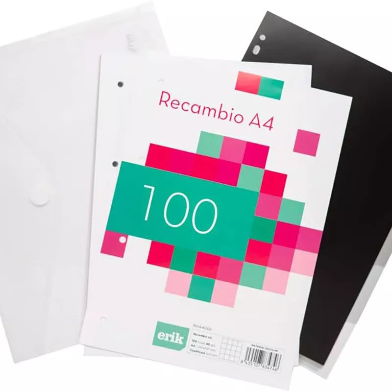 BT21 - A4 segtuvas su puslapiais (4 žiedai, guminė juosta)