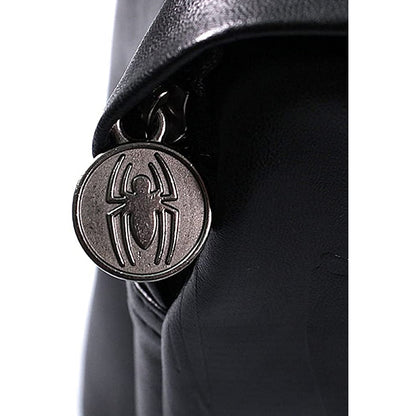 Žmogus voras – Ekologiškos odos mokyklinė kuprinė (juoda)