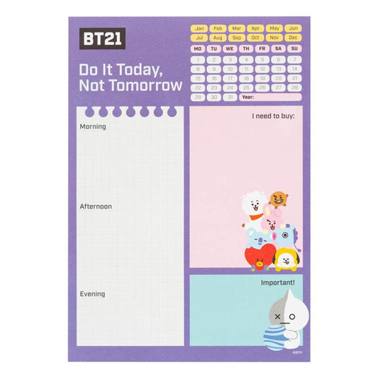 LINE FRIENDS BT21 - A5 dienos planuotojas