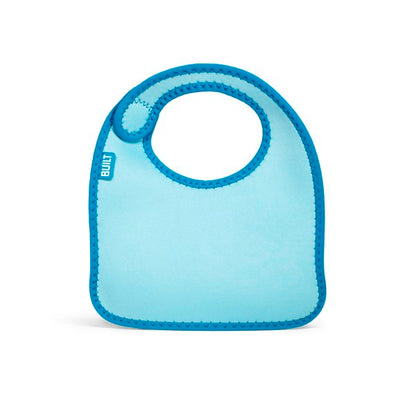 BUILT Mess Mate 2 vaikiškų seilinukų rinkinys (šviesiai mėlyna juosta)