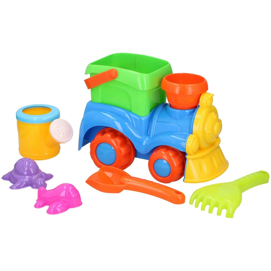 Eddy Toys – Smėlio dėžės žaislų rinkinys 8 vnt. Traukinys