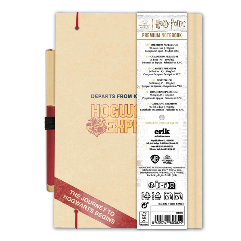 Hario Poteris - A5 formato sąsiuvinys su rašikliu „Platforma 9 3/4“