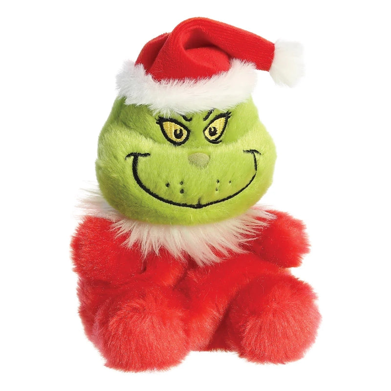 Grinch - Minkštas žaislas / minkštas sėdintis Grinchas Kalėdų Senelio kostiumu 13 cm iš Palm Pals kolekcijos Ekologiškas