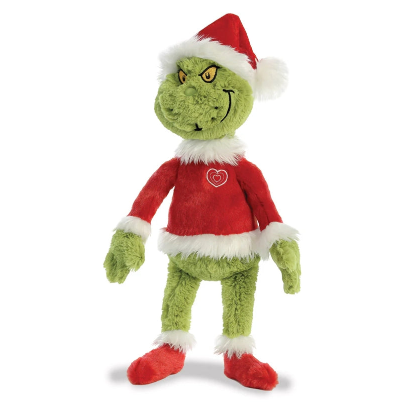 Grinch - Pliušinis Grinčas Kalėdų senelio kostiumu, 43 cm, ekologiškas