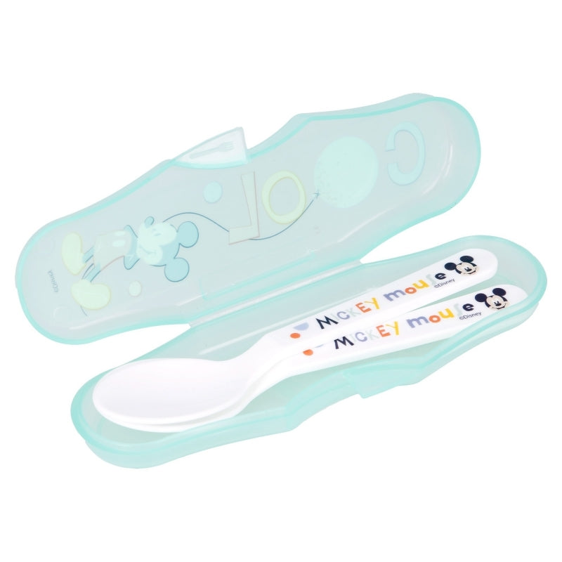 Mickey Mouse - 2 maitinimo šaukšteliai + dėklas (Cool)