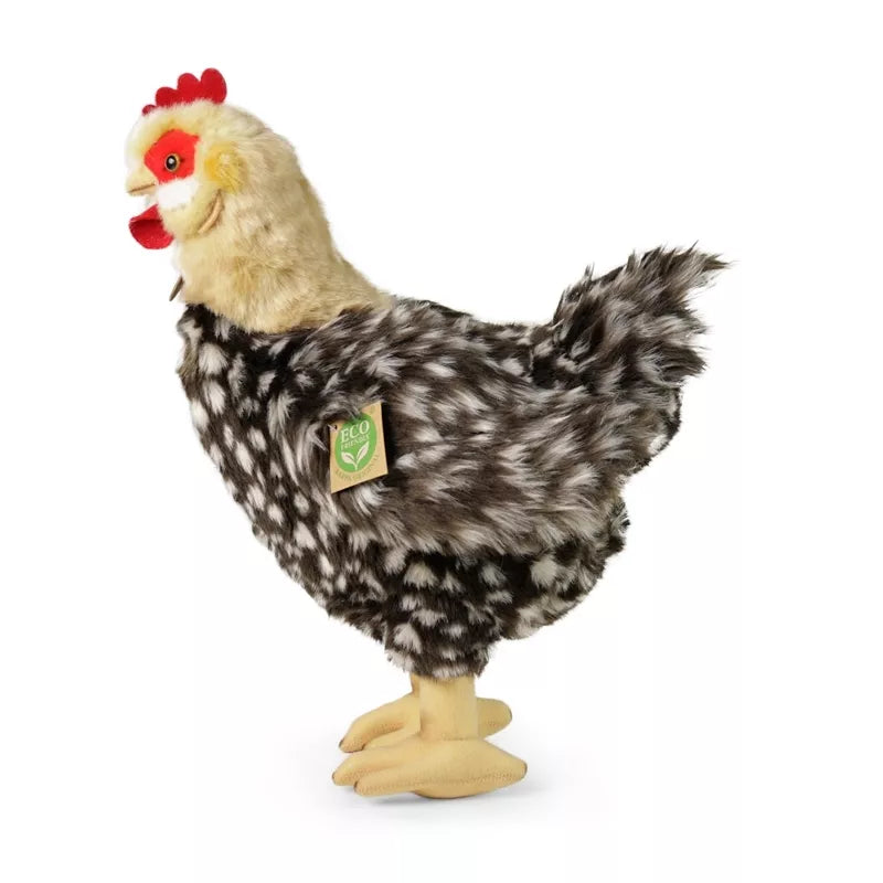 Rappa – Pliušinis realistiškas žaislas Višta su kiaušiniu, stovinti 33 cm, ekologiška