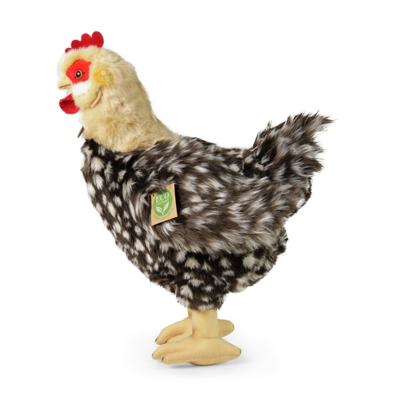 Rappa – Pliušinis realistiškas žaislas Višta su kiaušiniu, stovinti 33 cm, ekologiška