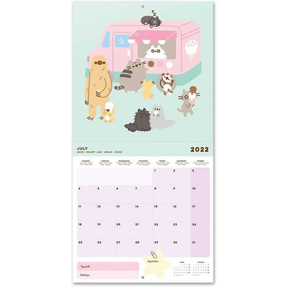 Pusheen - Sieninis kalendorius 30 x 30 cm, 2022 m., iš „Foodie“ kolekcijos
